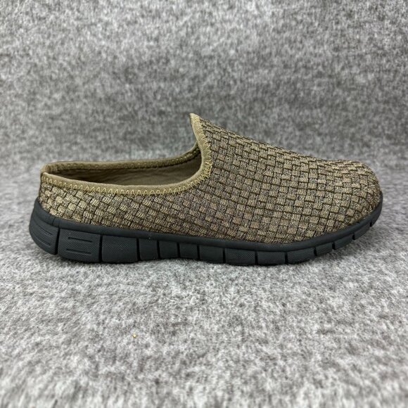 ✅Womens 9M Comfortview Kacey Slip On Shoes Brown Woven Comfort Lightweight Flats - Picture 6 of 12